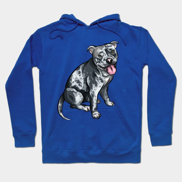 Cute American Bully | Merle Hoodie by Shirin Illustration